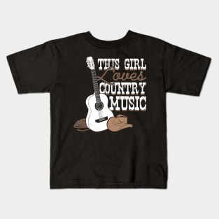 This Girl Loves Country Music Kids T-Shirt